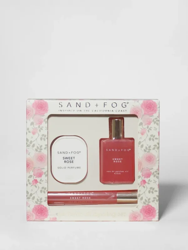 Perfume Oil Rollerballs and Solid Perfume Set - Sweet Rose