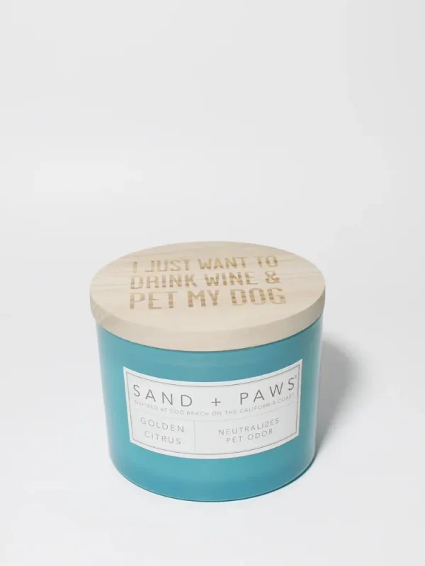 Sand + Paws Golden Citrus 12 oz scented candle