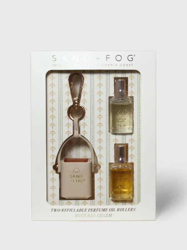 Perfume Oil Rollerball Bag Charm Set - Vanilla Musk + Love Potion