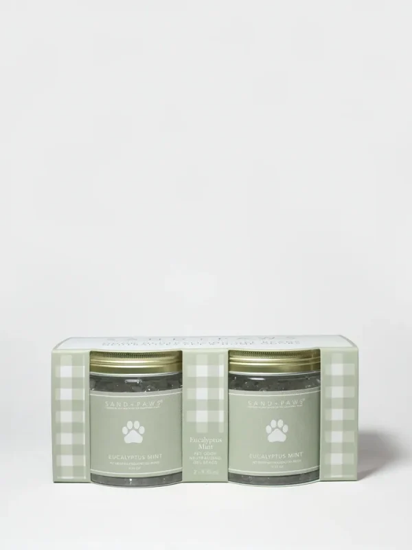 Sand + Paws Eucalyptus Mint 9.35 oz Gel Scent Beads Pack of 2