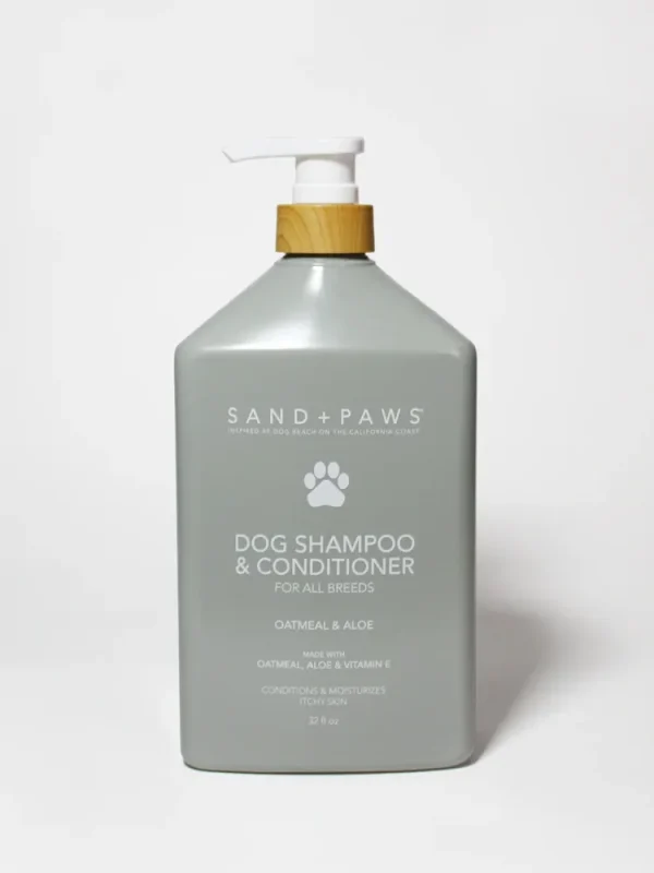 Sand + Paws Pet Shampoo & Conditioner - Oatmeal & Aloe 32 oz