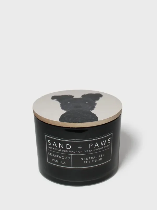 Sand + Paws Cedarwood Vanilla 12 oz scented candle